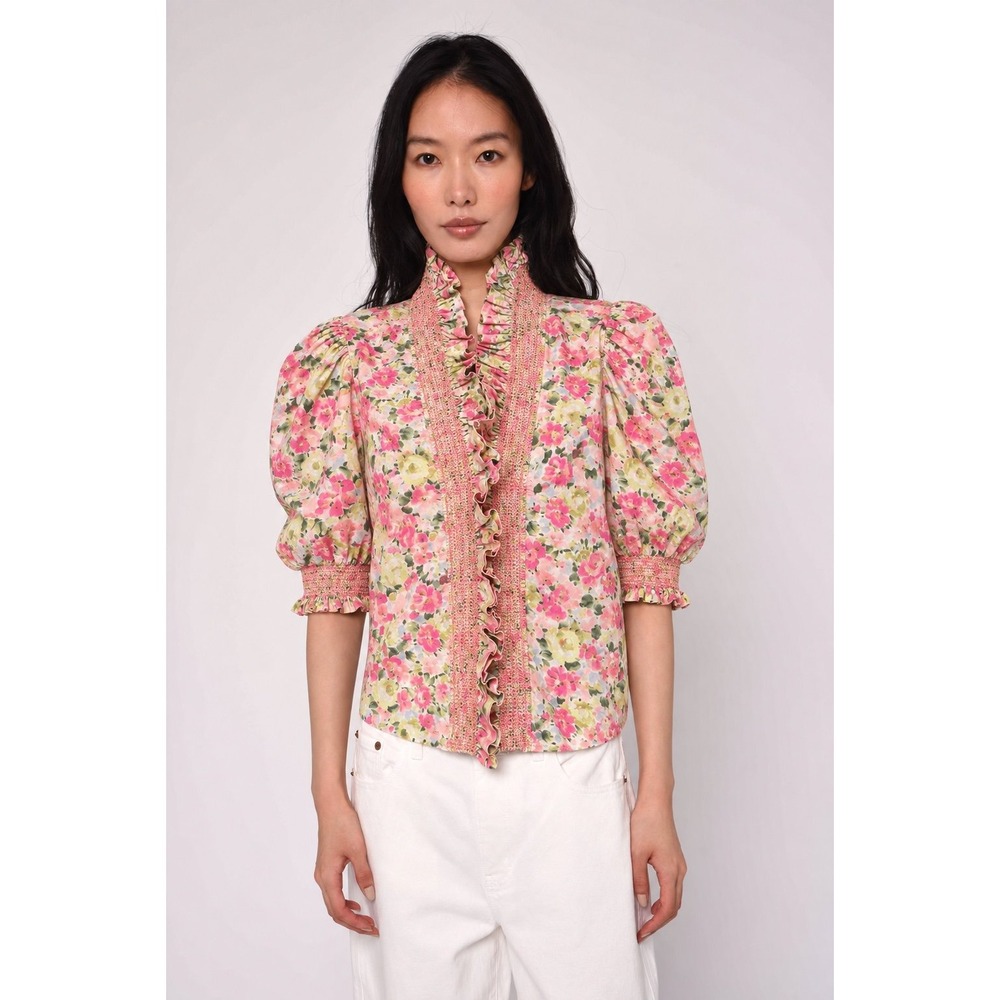 Love The Label Zuri Liberty Floral Top M Cottagecore Grandmillennial Retail $275